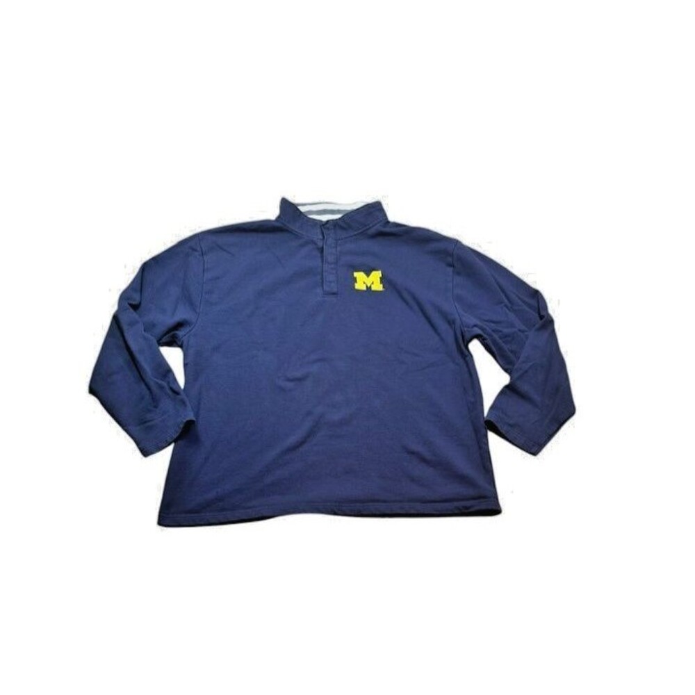 Champion University Of Michigan Sweatshirt Mens Size XL Quarter Snap Up Mock